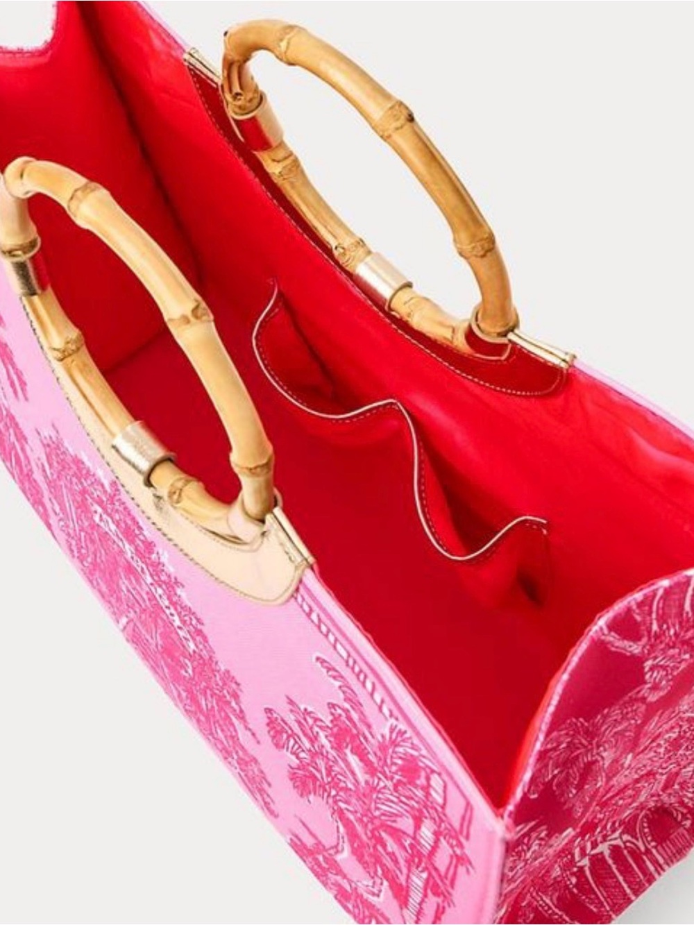 Lilly Pulitzer Iconic 65th Anniv. Tote with Bamboo Rings-Sold Out everywhere!!! - Picture 5 of 6